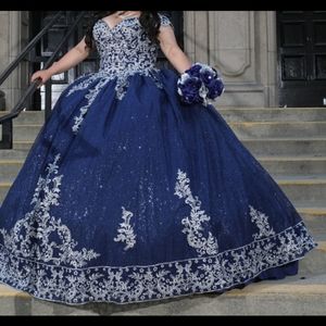 Navy Quinceanera Dress